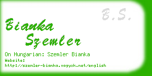 bianka szemler business card